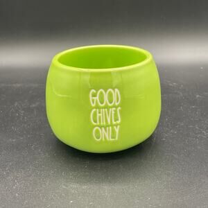 Rae Dunn Good Chives Only Green Ceramic Planter Pot Artist Series